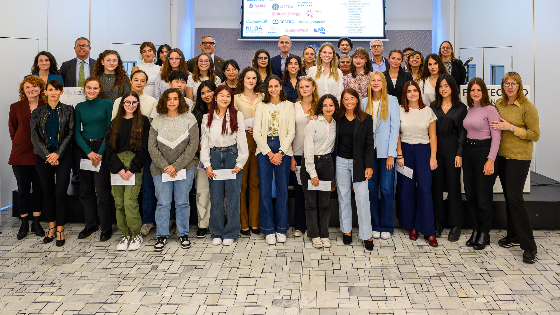 Girls at Polimi award ceremony